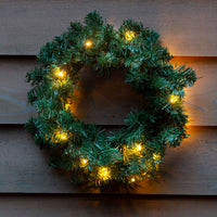 Couronne de Noël ‘Norton’ avec des lumignons LED