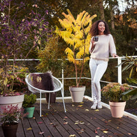 Elho pot de fleurs Loft urban rond gris - Pot pour l'extérieur