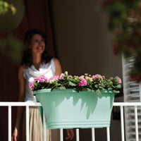 Elho jardinière Corsica flower bridge ovale menthe - Pot pour l'extérieur
