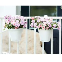 Elho jardinière Corsica flower bridge rond blanc - Pot pour l'extérieur