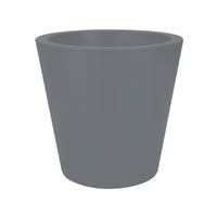 Elho pot de fleurs Pure straight rond gris béton - Pot pour l'intérieur et l'extérieur