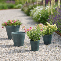 Artstone pot de fleurs Claire rond bleu - Pot pour l'intérieur et l'extérieur