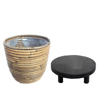 3x Plante d'intérieur purificatrice d'air - Mélange incl. cache-pots + plateau