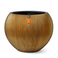 Capi vase Nature Groove rond or - Pot pour l'intérieur