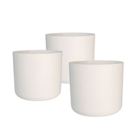 3x Elho Pot inclus. B.for soft rond blanc en trois tailles - Pot pour l'intérieur