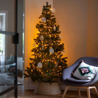 Jupe pour sapin de Noël en crin végétal crème