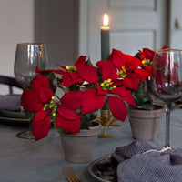 Étoile de Noël artificielle Poinsettia rouge-vert