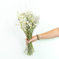 Bouquet de fleurs séchées - Mélange blanc