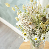Bouquet de fleurs séchées - Mélange blanc
