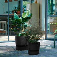 Pot de fleurs Elho Greenville rond noir - Pot pour l'extérieur