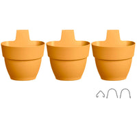 Elho Pot Vibia Campana rond pour jardin vertical - Pot pour l'extérieur Jaune