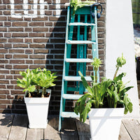 Elho pot de fleurs haut Loft urban carré blanc - Pot pour l'extérieur