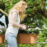 Elho Pont de fleurs Green Basics - Pot pour l'extérieur Marron